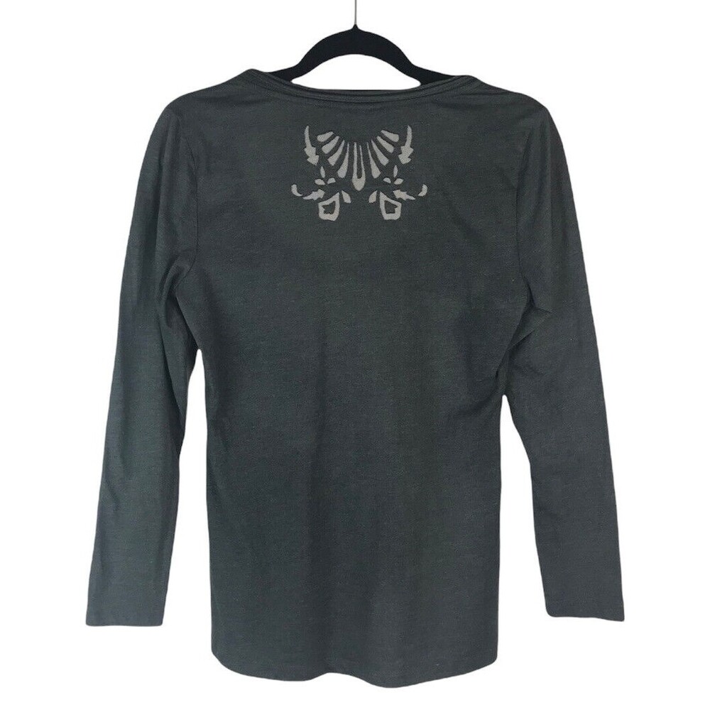 Soft surroundings women’s top long sleeves gray size medium - Picture 2 of 5